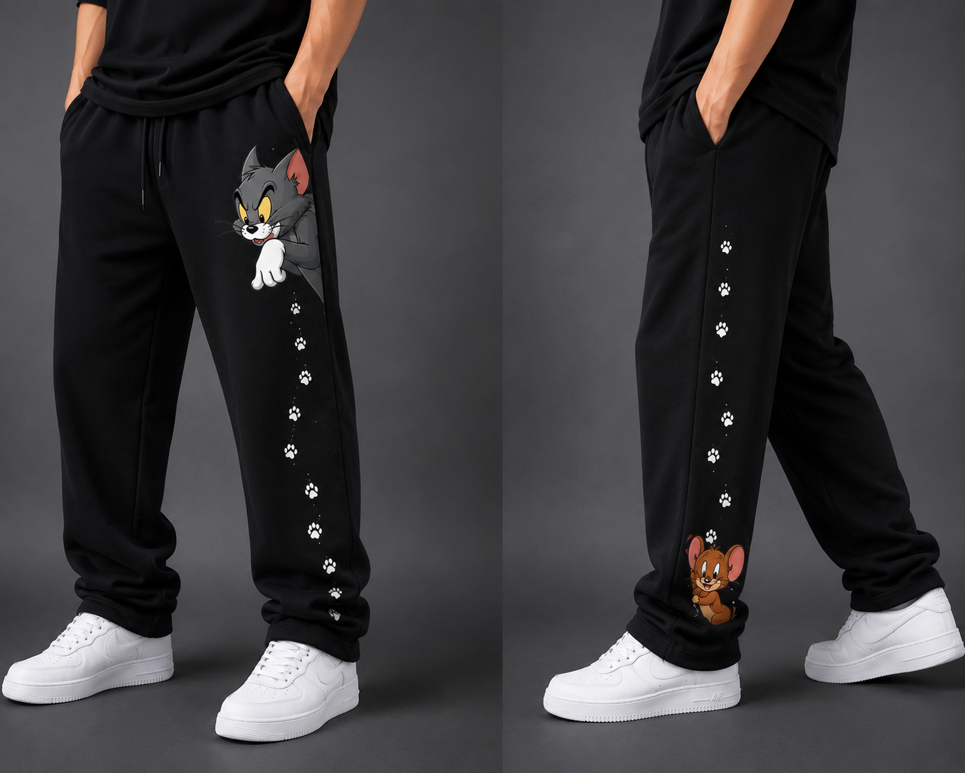 Tom & Jerry Chase Sweatpants/ Straight Fit