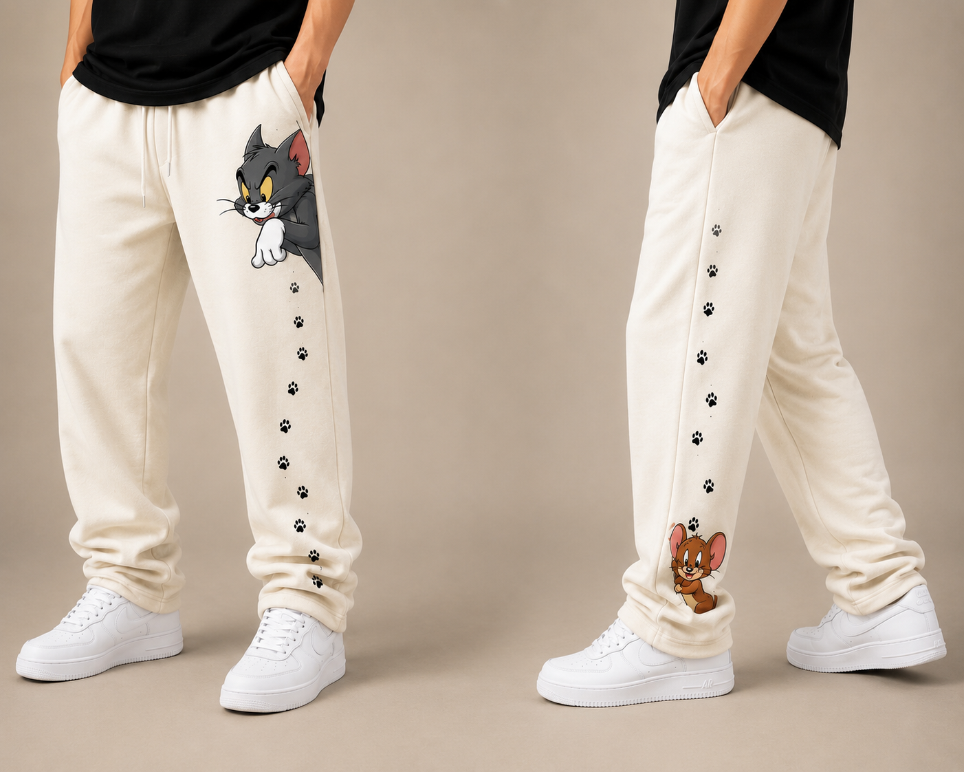 Tom & Jerry Chase Sweatpants/ Straight Fit