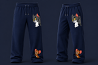 Tom & Jerry Sweatpants/ Straight Fit